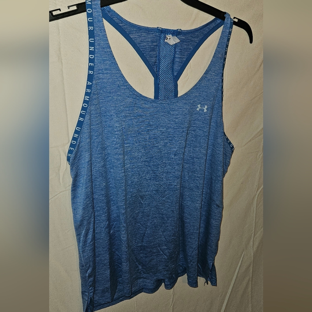 Under Armour Heathered Blue Athletic Tank